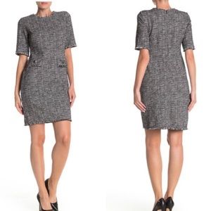 Taylor Metallic Tweed Sheath Dress